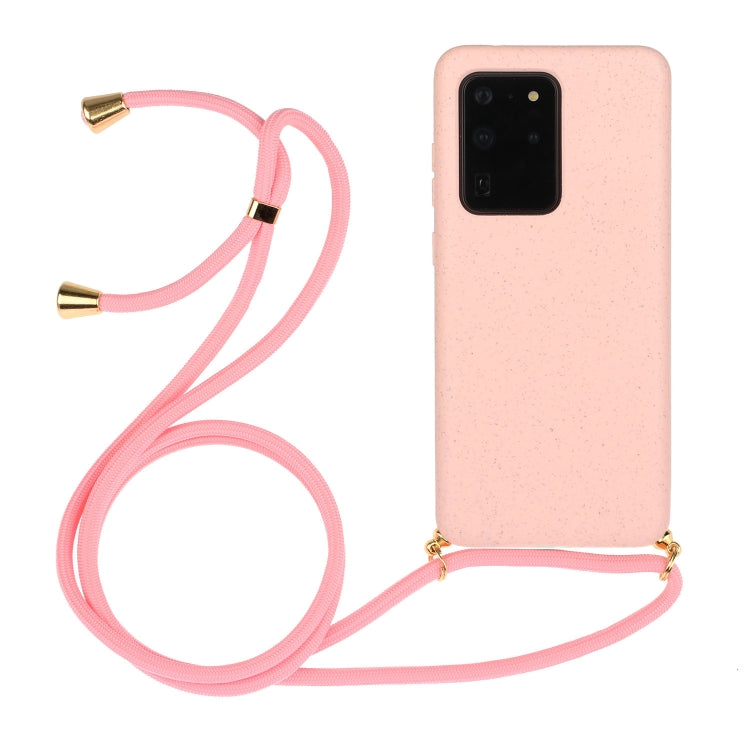 Wheat Straw Material + TPU Protective Case with Lanyard, For Huawei P30 Lite, For Huawei P30 Pro, For Galaxy S20 Plus, For Samsung Galaxy S10, For Samsung Galaxy S10 Plus, For Samsung Galaxy S10e, For Samsung Galaxy S20, For Samsung Galaxy S20 Plus����...