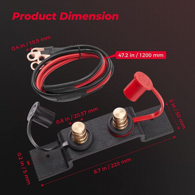 Car Battery Jumper Starter, 0.7cm, 1.2cm