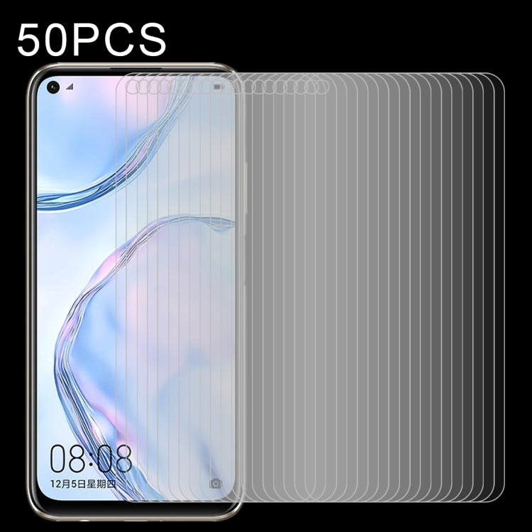 50 PCS 0.26mm 9H Surface Hardness 2.5D Explosion-proof Tempered Glass Non-full Screen Film, For Huawei P40, For Huawei P40 Lite, For Huawei Y7p, For Huawei Nova 6se, For Huawei Nova 7i, For Huawei Y6s, For Huawei Y9s, For Huawei Honor V30��������������...