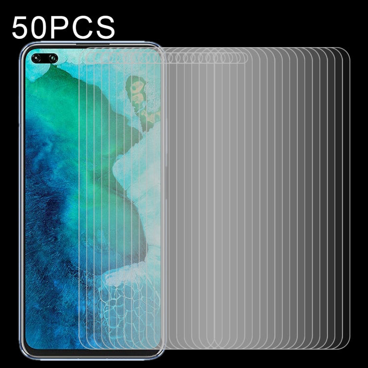 50 PCS 0.26mm 9H Surface Hardness 2.5D Explosion-proof Tempered Glass Non-full Screen Film, For Huawei P40, For Huawei P40 Lite, For Huawei Y7p, For Huawei Nova 6se, For Huawei Nova 7i, For Huawei Y6s, For Huawei Y9s, For Huawei Honor V30��������������...