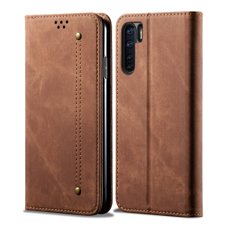 Denim Texture Casual Style Horizontal Flip Leather Case with Holder & Card Slots & Wallet, For OPPO A8 / A31 (2020), For OPPO A91 / F15 / Reno 3, For OPPO Find X2, For OPPO Find X2 Pro, For OPPO Realme X50, For OPPO Realme X50 Pro, For OPPO Realme 6 Pr...