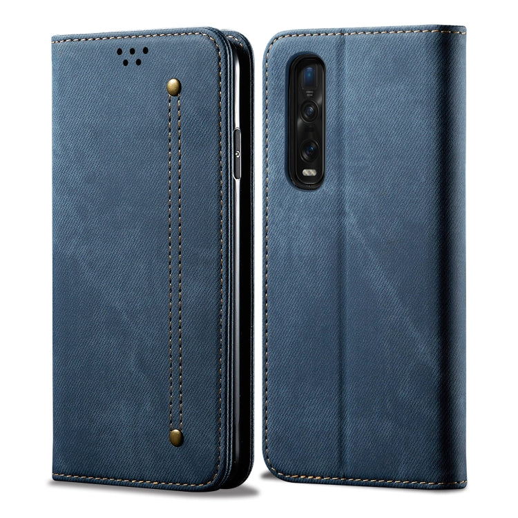 Denim Texture Casual Style Horizontal Flip Leather Case with Holder & Card Slots & Wallet, For OPPO A8 / A31 (2020), For OPPO A91 / F15 / Reno 3, For OPPO Find X2, For OPPO Find X2 Pro, For OPPO Realme X50, For OPPO Realme X50 Pro, For OPPO Realme 6 Pr...