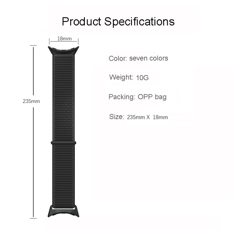 Nylon Woven Watch Band, For Google Pixel Watch