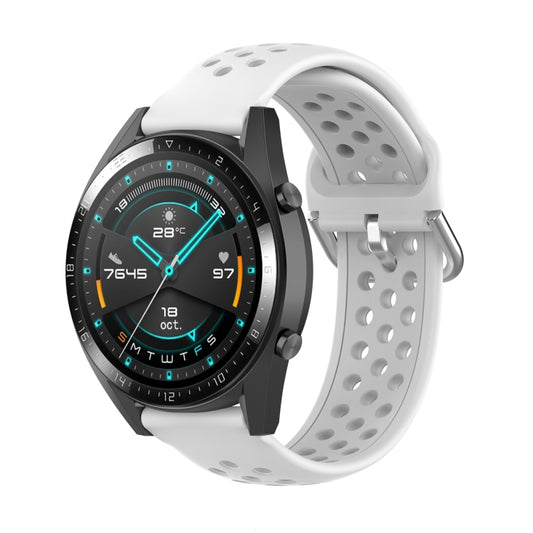 For Huawei Watch GT 46mm / 42mm / GT2 46mm 22mm Clasp Solid Color Sport Wrist Strap Watchband