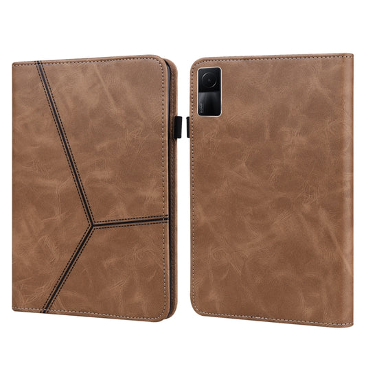 Solid Color Embossed Striped Leather Case