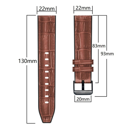Bamboo Joint Texture Silicone Leather Watch Band