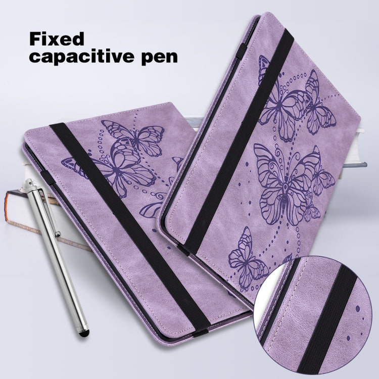 Embossed Butterfly Pattern Leather Tablet Case