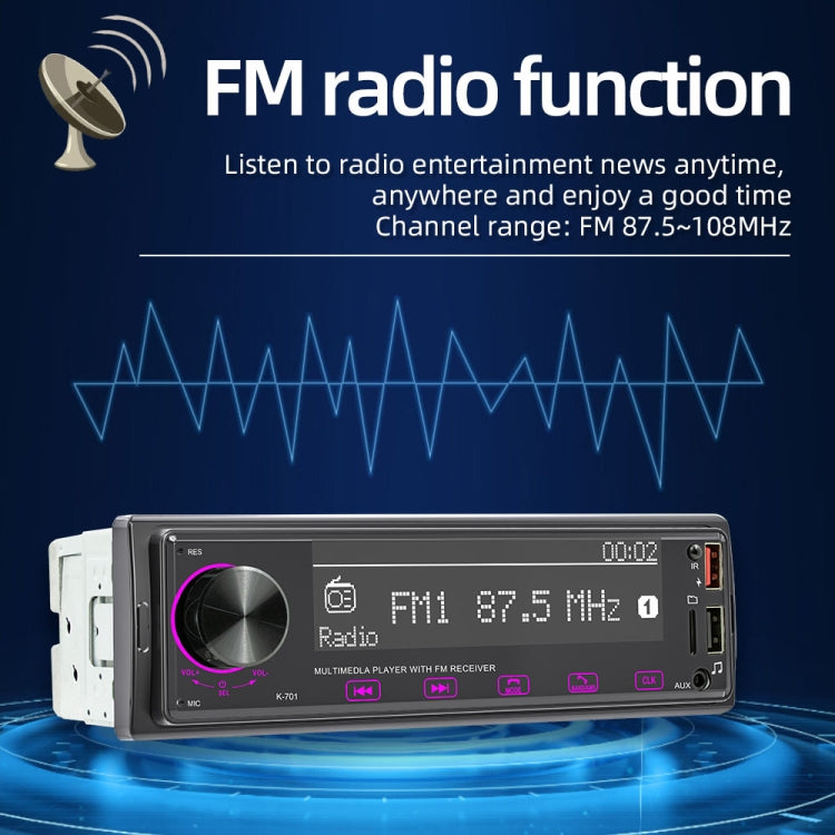 2.5D Touch Screen Car MP3 Player Radio Support Bluetooth Positioning Find Car, K-701