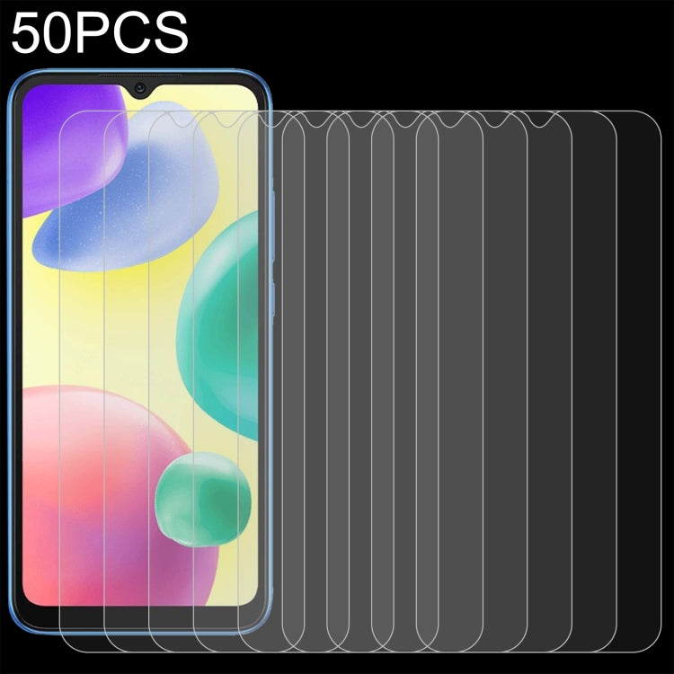 50pcs 0.26mm 9H 2.5D Tempered Glass Film, For Xiaomi Redmi 11A (50 PCS)