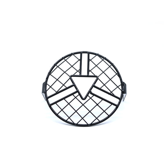 Motorcycle Headlight Arrowhead Grill Guard Retro Round Lamp Grill Cover
