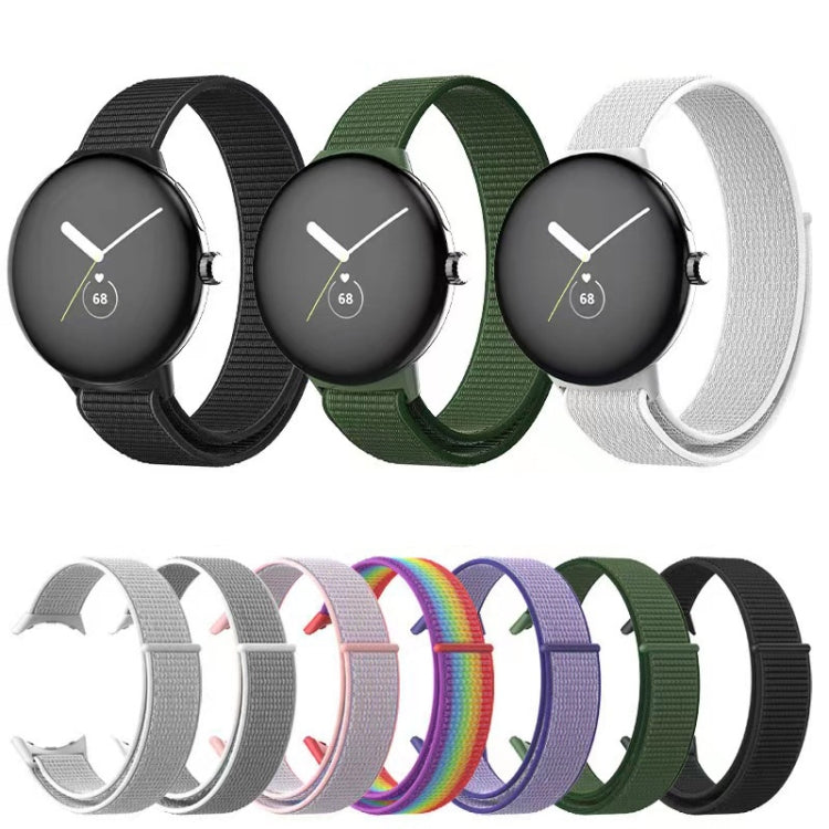 Nylon Woven Plastic Connector Watch Band, For Google Pixel Watch