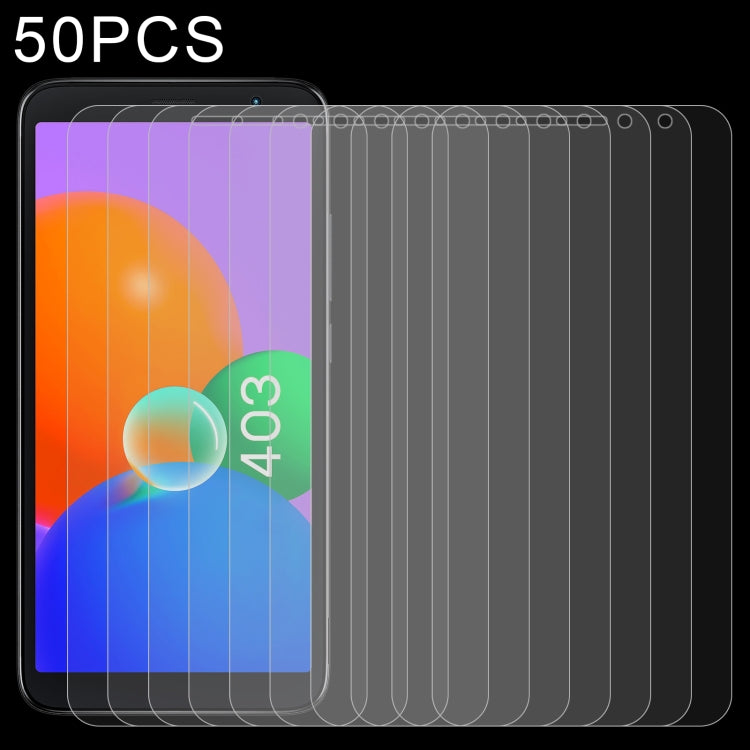 50 PCS 0.26mm 9H 2.5D Tempered Glass Film, For Huawei Enjoy 50 Plus (50 PCS), For Alcatel 1 Ultra (50 PCS), For TCL 403 (50 PCS)