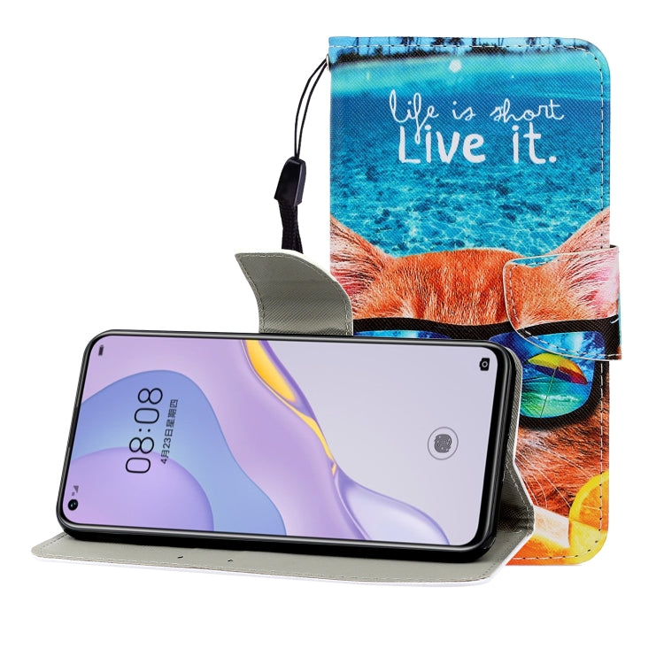 Colored Drawing Horizontal Flip Leather Case with Holder & Card Slot & Wallet, For Huawei Nova 7 Pro, For Huawei Nova 7 SE, For Huawei P40 Lite E, For Galaxy S8, For Galaxy S8 Plus, For Galaxy S9