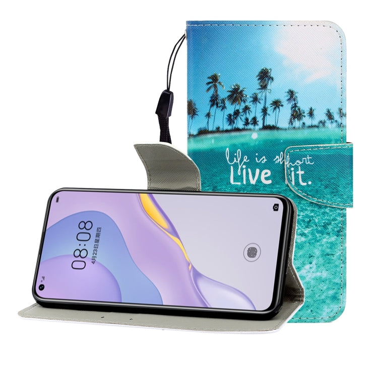 Colored Drawing Horizontal Flip Leather Case with Holder & Card Slot & Wallet, For Huawei Nova 7 Pro, For Huawei Nova 7 SE, For Huawei P40 Lite E, For Galaxy S8, For Galaxy S8 Plus, For Galaxy S9