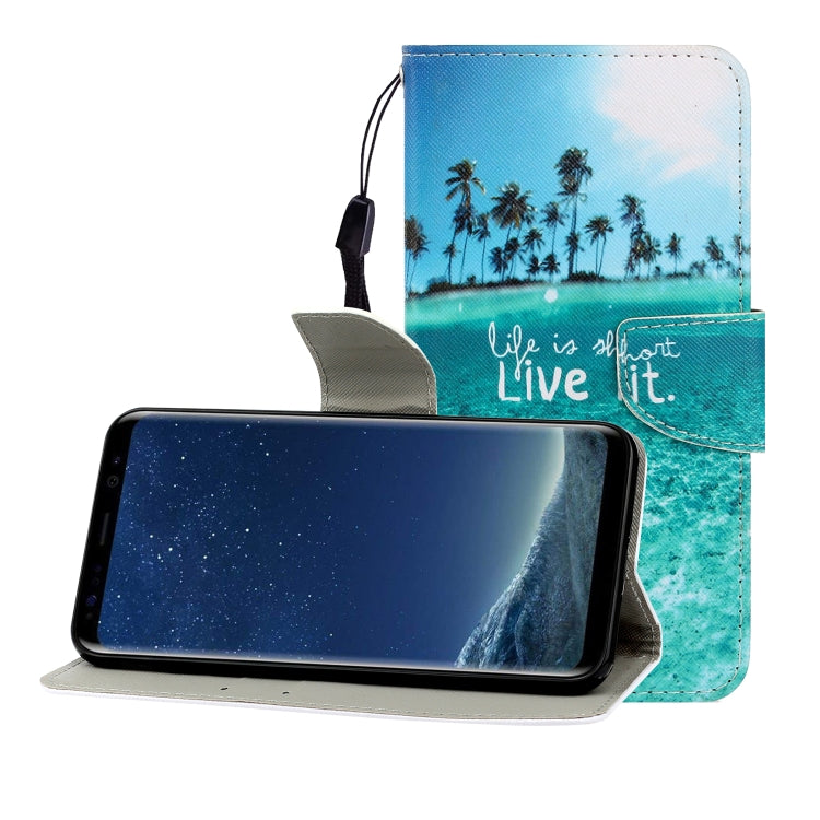 Colored Drawing Horizontal Flip Leather Case with Holder & Card Slot & Wallet, For Huawei Nova 7 Pro, For Huawei Nova 7 SE, For Huawei P40 Lite E, For Galaxy S8, For Galaxy S8 Plus, For Galaxy S9