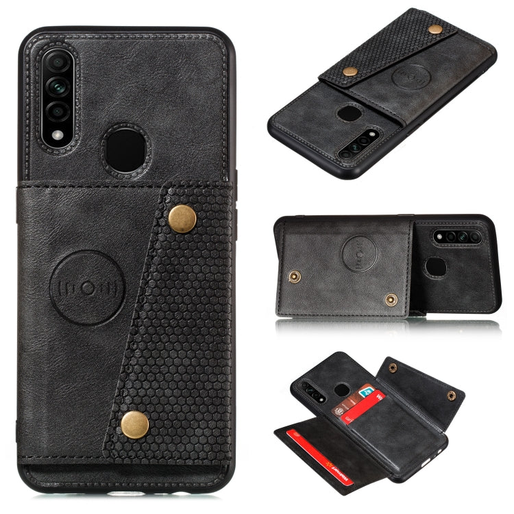 PU + TPU Shockproof Magnetic Protective Case with Card Slots, For OPPO A31 / A8, For OPPO A91