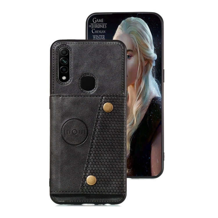 PU + TPU Shockproof Magnetic Protective Case with Card Slots, For OPPO A31 / A8, For OPPO A91