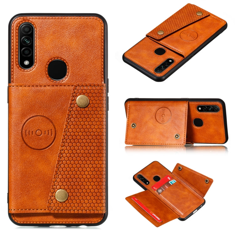 PU + TPU Shockproof Magnetic Protective Case with Card Slots, For OPPO A31 / A8, For OPPO A91