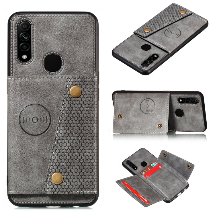 PU + TPU Shockproof Magnetic Protective Case with Card Slots, For OPPO A31 / A8, For OPPO A91