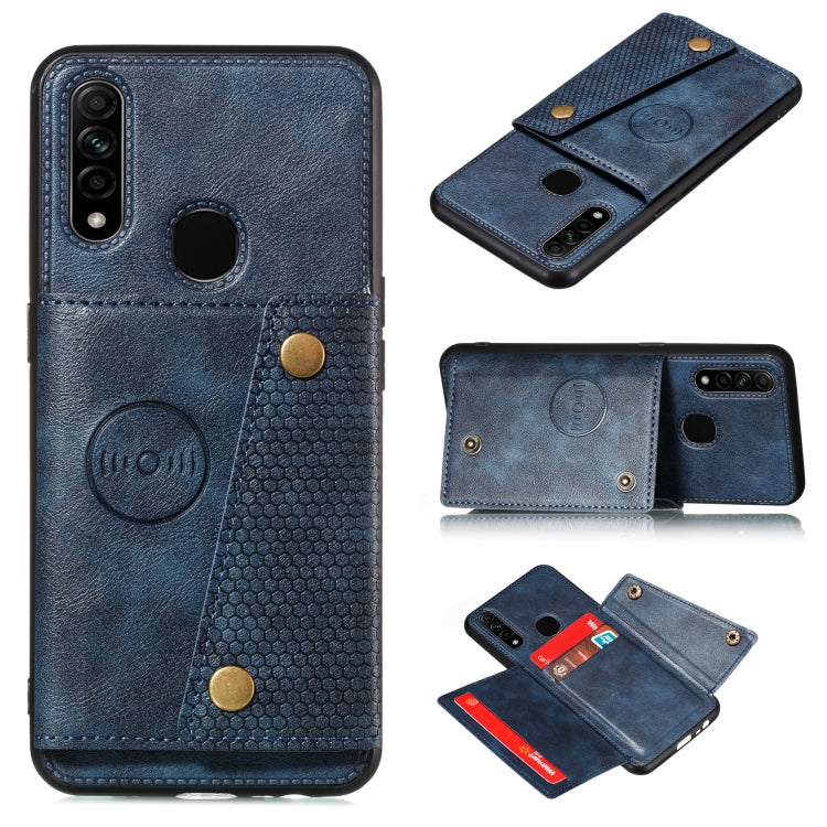 PU + TPU Shockproof Magnetic Protective Case with Card Slots, For OPPO A31 / A8, For OPPO A91