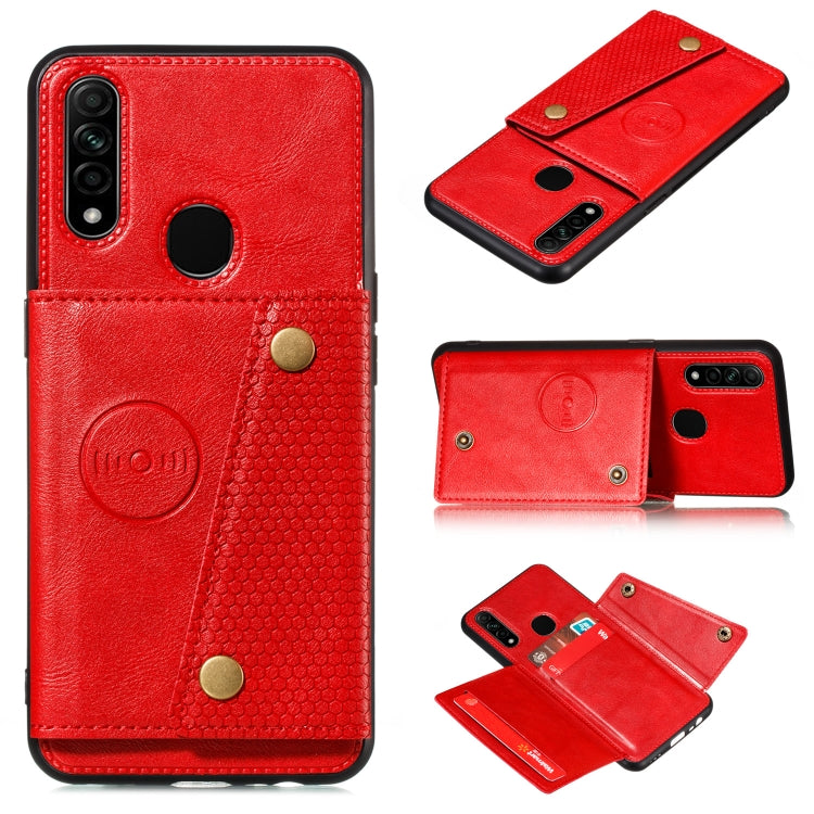 PU + TPU Shockproof Magnetic Protective Case with Card Slots, For OPPO A31 / A8, For OPPO A91
