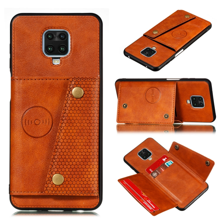 PU + TPU Shockproof Magnetic Protective Case with Card Slots, For Xiaomi Redmi Note 9 Pro, For Samsung Galaxy M31