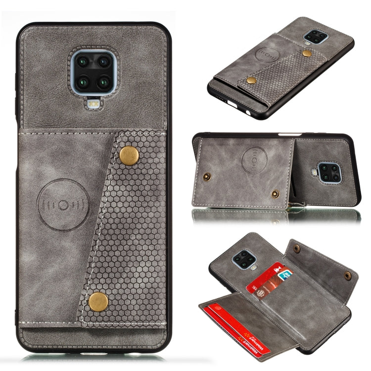 PU + TPU Shockproof Magnetic Protective Case with Card Slots, For Xiaomi Redmi Note 9 Pro, For Samsung Galaxy M31