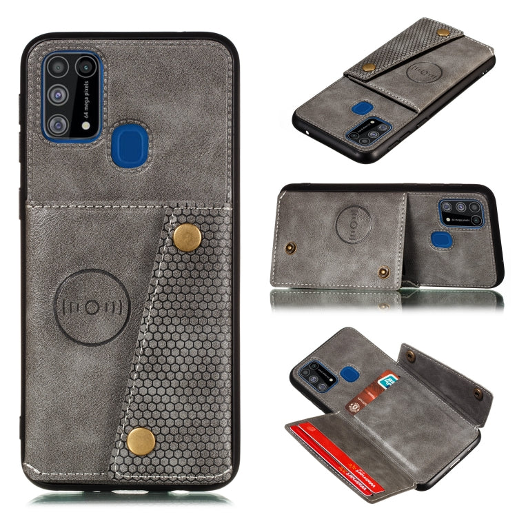 PU + TPU Shockproof Magnetic Protective Case with Card Slots, For Xiaomi Redmi Note 9 Pro, For Samsung Galaxy M31
