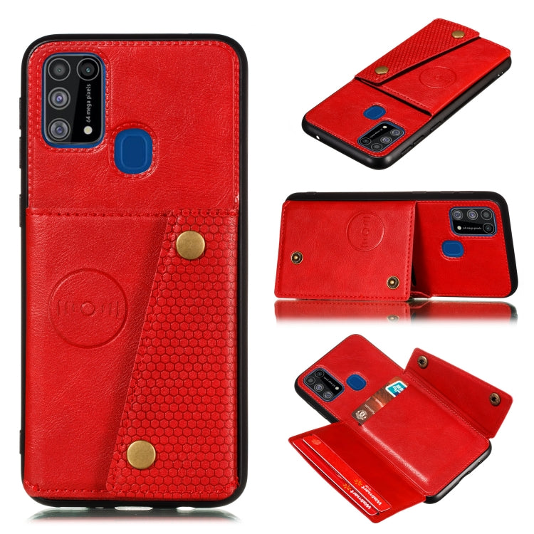 PU + TPU Shockproof Magnetic Protective Case with Card Slots, For Xiaomi Redmi Note 9 Pro, For Samsung Galaxy M31