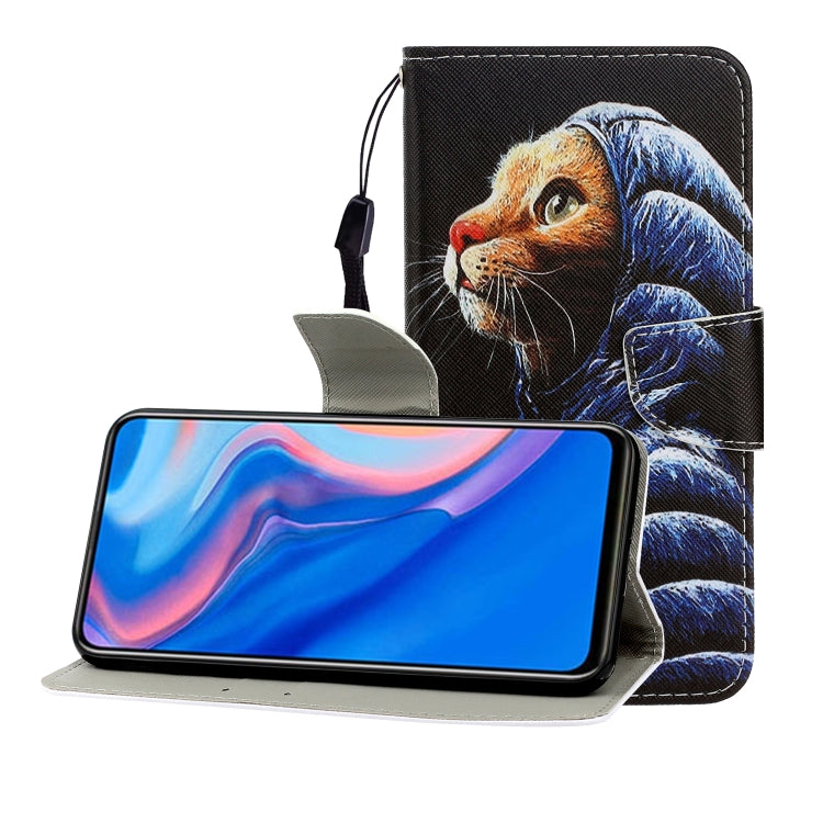 Colored Drawing Horizontal Flip Leather Case with Holder & Card Slot & Wallet, For Huawei P Smart Z / Y9 Prime (2019), For Huawei Enjoy 9, For Huawei Enjoy 10S, For Huawei Honor 9A, For  Huawei Honor 10i / 20i, For Huawei Honor 20 / nova 5T