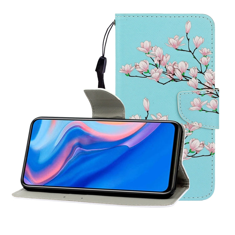 Colored Drawing Horizontal Flip Leather Case with Holder & Card Slot & Wallet, For Huawei P Smart Z / Y9 Prime (2019), For Huawei Enjoy 9, For Huawei Enjoy 10S, For Huawei Honor 9A, For  Huawei Honor 10i / 20i, For Huawei Honor 20 / nova 5T