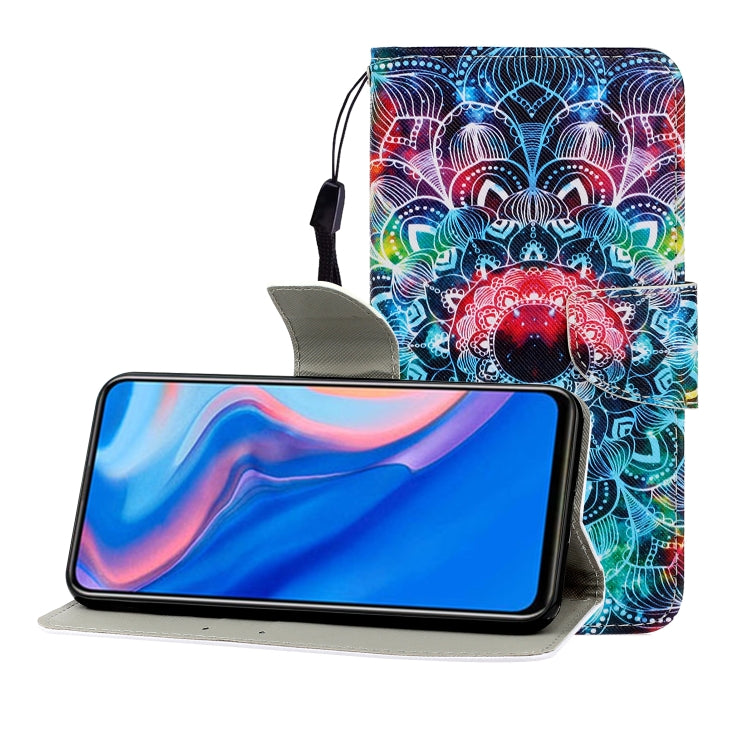 Colored Drawing Horizontal Flip Leather Case with Holder & Card Slot & Wallet, For Huawei P Smart Z / Y9 Prime (2019), For Huawei Enjoy 9, For Huawei Enjoy 10S, For Huawei Honor 9A, For  Huawei Honor 10i / 20i, For Huawei Honor 20 / nova 5T
