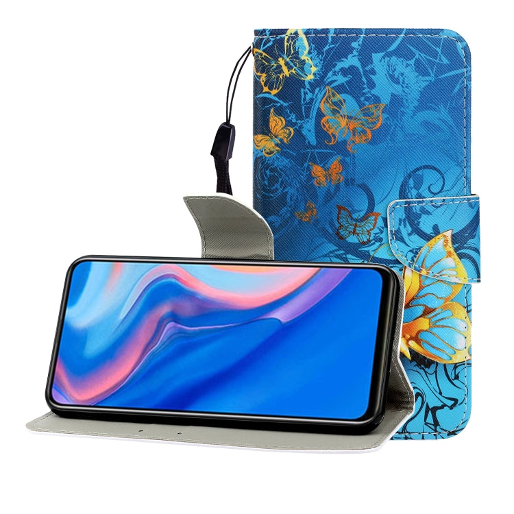 Colored Drawing Horizontal Flip Leather Case with Holder & Card Slot & Wallet, For Huawei P Smart Z / Y9 Prime (2019), For Huawei Enjoy 9, For Huawei Enjoy 10S, For Huawei Honor 9A, For  Huawei Honor 10i / 20i, For Huawei Honor 20 / nova 5T