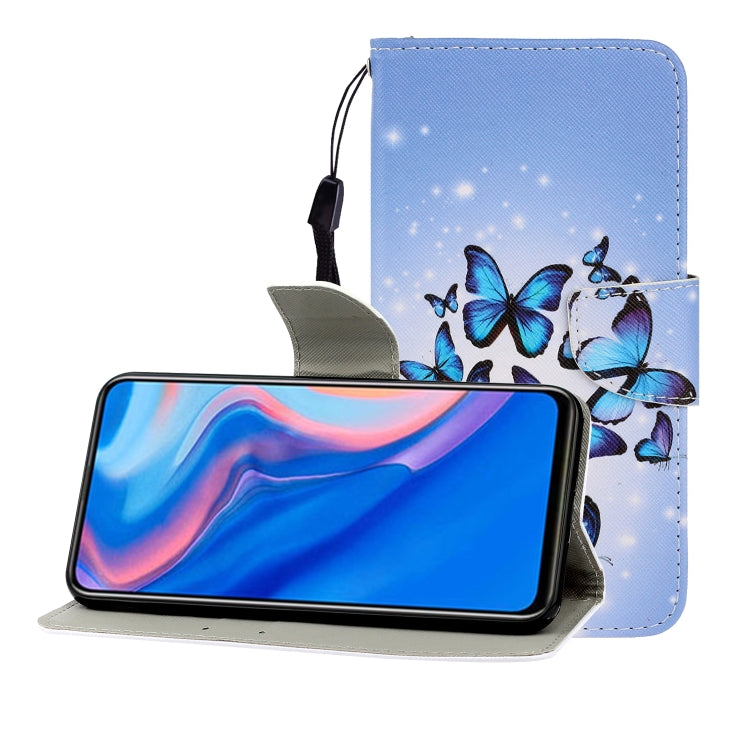 Colored Drawing Horizontal Flip Leather Case with Holder & Card Slot & Wallet, For Huawei P Smart Z / Y9 Prime (2019), For Huawei Enjoy 9, For Huawei Enjoy 10S, For Huawei Honor 9A, For  Huawei Honor 10i / 20i, For Huawei Honor 20 / nova 5T