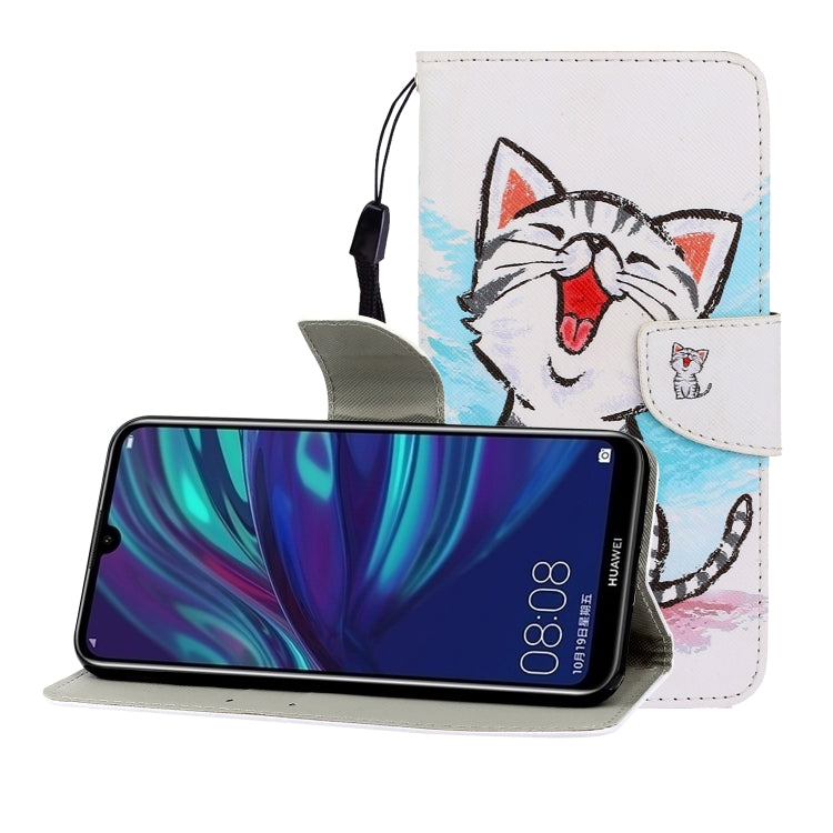 Colored Drawing Horizontal Flip Leather Case with Holder & Card Slot & Wallet, For Huawei P Smart Z / Y9 Prime (2019), For Huawei Enjoy 9, For Huawei Enjoy 10S, For Huawei Honor 9A, For  Huawei Honor 10i / 20i, For Huawei Honor 20 / nova 5T