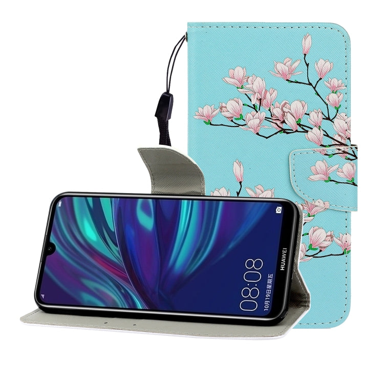 Colored Drawing Horizontal Flip Leather Case with Holder & Card Slot & Wallet, For Huawei P Smart Z / Y9 Prime (2019), For Huawei Enjoy 9, For Huawei Enjoy 10S, For Huawei Honor 9A, For  Huawei Honor 10i / 20i, For Huawei Honor 20 / nova 5T