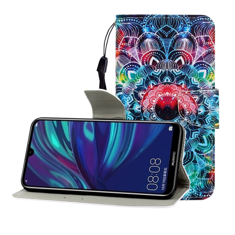 Colored Drawing Horizontal Flip Leather Case with Holder & Card Slot & Wallet, For Huawei P Smart Z / Y9 Prime (2019), For Huawei Enjoy 9, For Huawei Enjoy 10S, For Huawei Honor 9A, For  Huawei Honor 10i / 20i, For Huawei Honor 20 / nova 5T