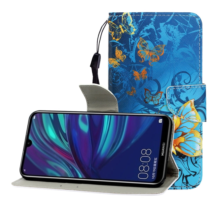 Colored Drawing Horizontal Flip Leather Case with Holder & Card Slot & Wallet, For Huawei P Smart Z / Y9 Prime (2019), For Huawei Enjoy 9, For Huawei Enjoy 10S, For Huawei Honor 9A, For  Huawei Honor 10i / 20i, For Huawei Honor 20 / nova 5T