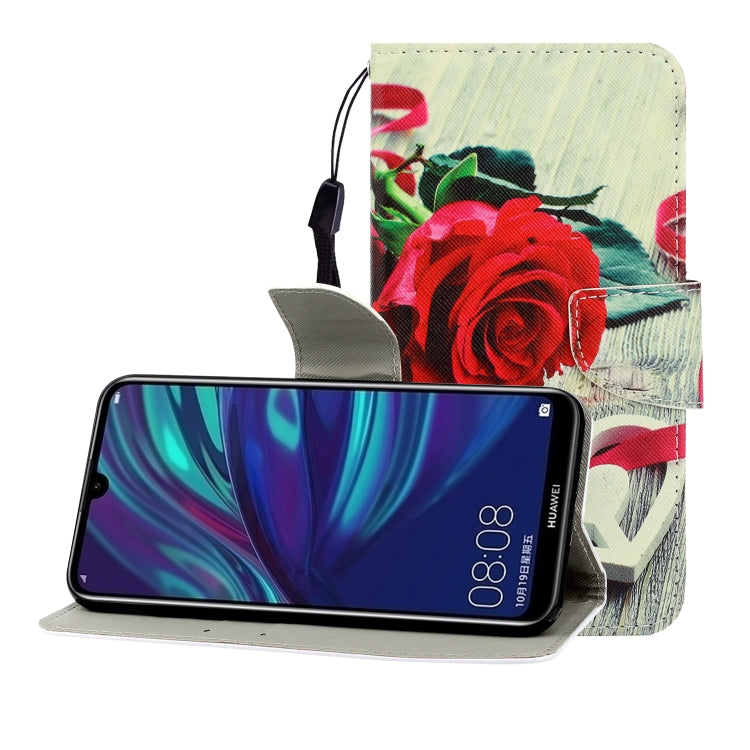 Colored Drawing Horizontal Flip Leather Case with Holder & Card Slot & Wallet, For Huawei P Smart Z / Y9 Prime (2019), For Huawei Enjoy 9, For Huawei Enjoy 10S, For Huawei Honor 9A, For  Huawei Honor 10i / 20i, For Huawei Honor 20 / nova 5T