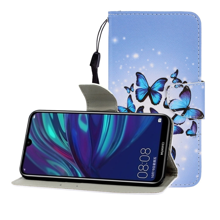 Colored Drawing Horizontal Flip Leather Case with Holder & Card Slot & Wallet, For Huawei P Smart Z / Y9 Prime (2019), For Huawei Enjoy 9, For Huawei Enjoy 10S, For Huawei Honor 9A, For  Huawei Honor 10i / 20i, For Huawei Honor 20 / nova 5T