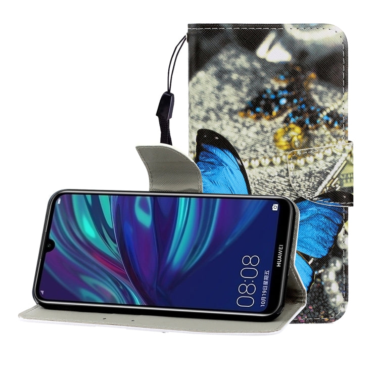 Colored Drawing Horizontal Flip Leather Case with Holder & Card Slot & Wallet, For Huawei P Smart Z / Y9 Prime (2019), For Huawei Enjoy 9, For Huawei Enjoy 10S, For Huawei Honor 9A, For  Huawei Honor 10i / 20i, For Huawei Honor 20 / nova 5T