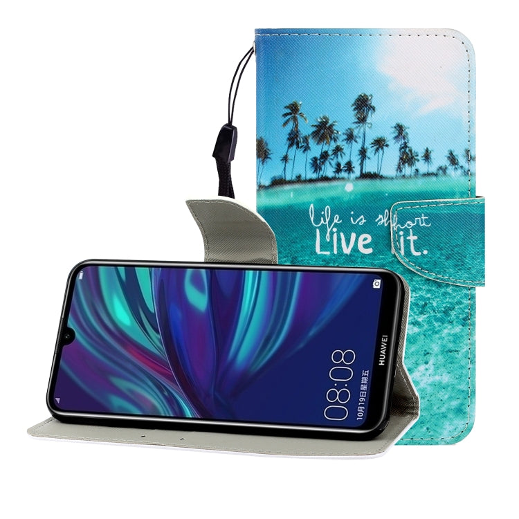 Colored Drawing Horizontal Flip Leather Case with Holder & Card Slot & Wallet, For Huawei P Smart Z / Y9 Prime (2019), For Huawei Enjoy 9, For Huawei Enjoy 10S, For Huawei Honor 9A, For  Huawei Honor 10i / 20i, For Huawei Honor 20 / nova 5T