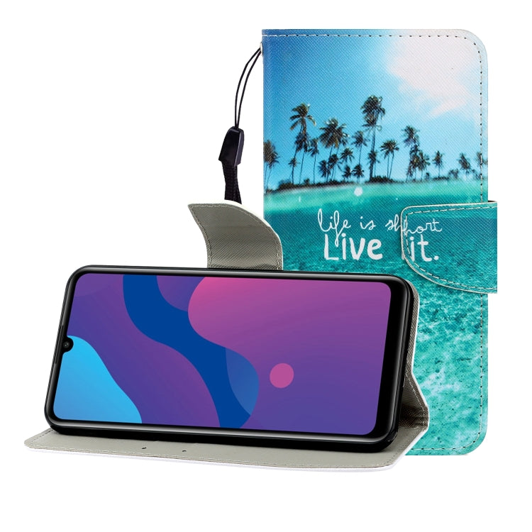 Colored Drawing Horizontal Flip Leather Case with Holder & Card Slot & Wallet, For Huawei P Smart Z / Y9 Prime (2019), For Huawei Enjoy 9, For Huawei Enjoy 10S, For Huawei Honor 9A, For  Huawei Honor 10i / 20i, For Huawei Honor 20 / nova 5T