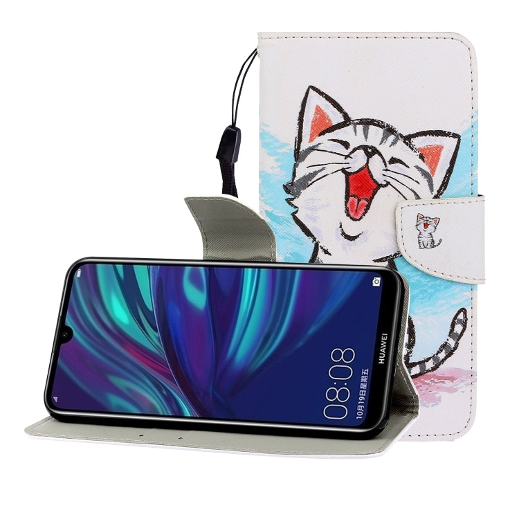 Colored Drawing Horizontal Flip Leather Case with Holder & Card Slot & Wallet, For Huawei P Smart Z / Y9 Prime (2019), For Huawei Enjoy 9, For Huawei Enjoy 10S, For Huawei Honor 9A, For  Huawei Honor 10i / 20i, For Huawei Honor 20 / nova 5T