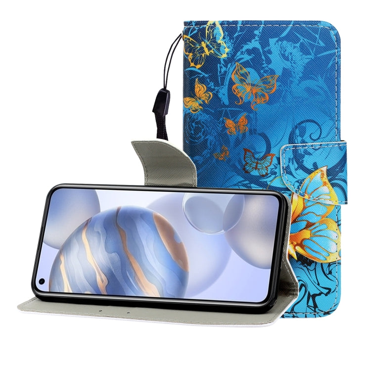 Colored Drawing Horizontal Flip Leather Case with Holder & Card Slot & Wallet, For Huawei Honor 30, For Huawei Honor 30 Pro, For Huawei Honor Play 4T Pro, For Huawei Honor Play 3 / Enjoy 10, For Huawei Honor V30 / V30 Pro, For Xiaomi 10 / 10 Pro
