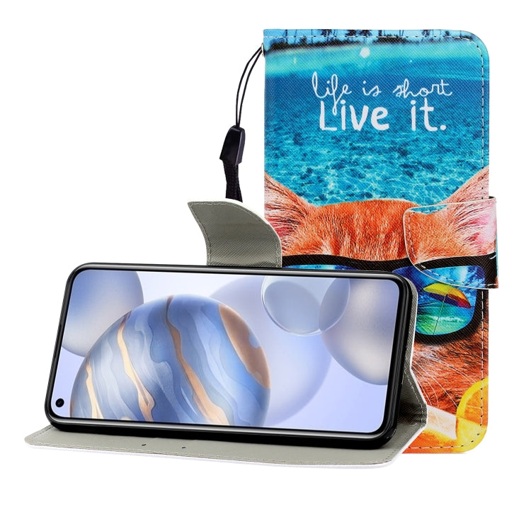 Colored Drawing Horizontal Flip Leather Case with Holder & Card Slot & Wallet, For Huawei Honor 30, For Huawei Honor 30 Pro, For Huawei Honor Play 4T Pro, For Huawei Honor Play 3 / Enjoy 10, For Huawei Honor V30 / V30 Pro, For Xiaomi 10 / 10 Pro