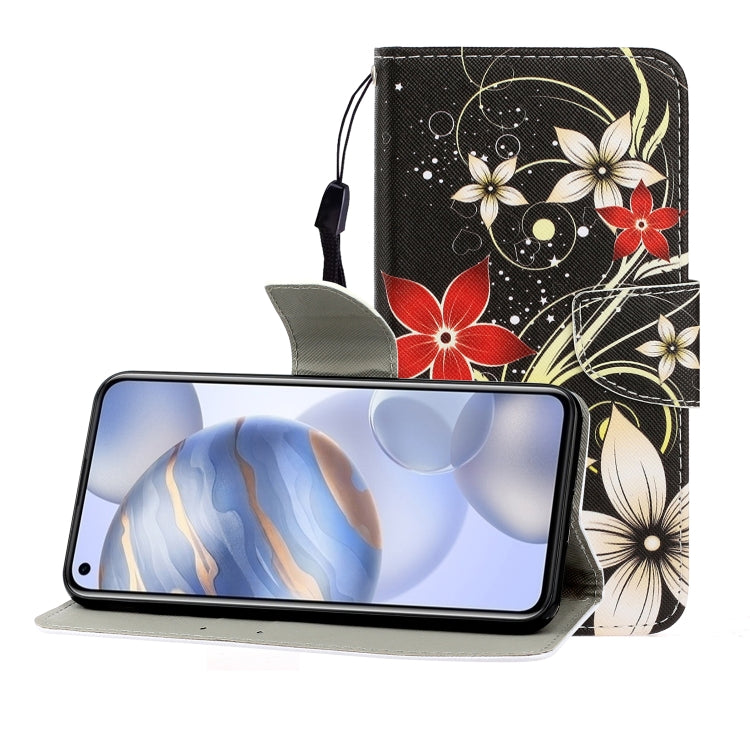 Colored Drawing Horizontal Flip Leather Case with Holder & Card Slot & Wallet, For Huawei Honor 30, For Huawei Honor 30 Pro, For Huawei Honor Play 4T Pro, For Huawei Honor Play 3 / Enjoy 10, For Huawei Honor V30 / V30 Pro, For Xiaomi 10 / 10 Pro