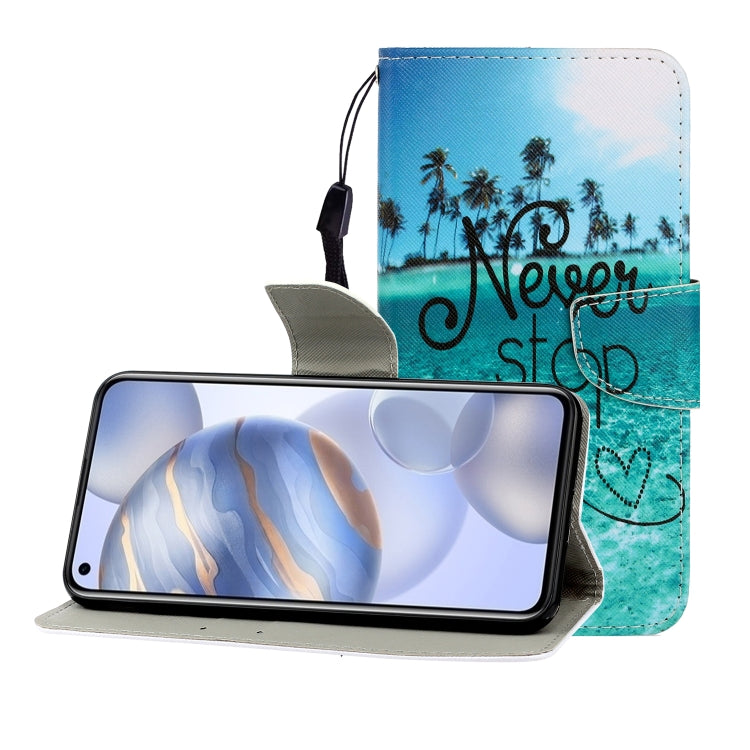 Colored Drawing Horizontal Flip Leather Case with Holder & Card Slot & Wallet, For Huawei Honor 30, For Huawei Honor 30 Pro, For Huawei Honor Play 4T Pro, For Huawei Honor Play 3 / Enjoy 10, For Huawei Honor V30 / V30 Pro, For Xiaomi 10 / 10 Pro