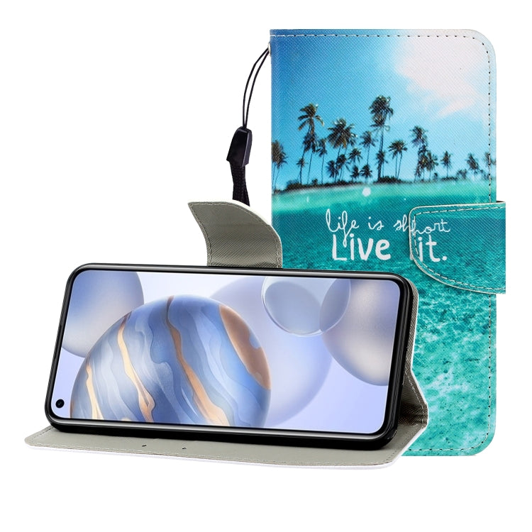 Colored Drawing Horizontal Flip Leather Case with Holder & Card Slot & Wallet, For Huawei Honor 30, For Huawei Honor 30 Pro, For Huawei Honor Play 4T Pro, For Huawei Honor Play 3 / Enjoy 10, For Huawei Honor V30 / V30 Pro, For Xiaomi 10 / 10 Pro