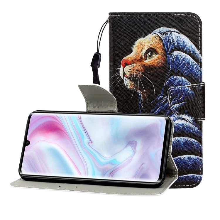 Colored Drawing Horizontal Flip Leather Case with Holder & Card Slot & Wallet, For Xiaomi Note 10 Pro
